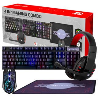 Combo Gamer 4 en 1 Lizzard