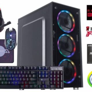 Equipo Gamer Ryzen 5 4500, 16GB, SSD 480GB, RX 580 8GB, periféricos