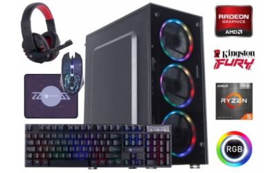 Equipo Gamer Ryzen 5 4600G, 16GB, SSD 480GB, Gráficos Radeon™, periféricos