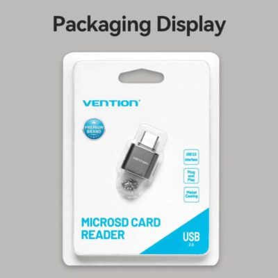 Lector de tarjetas Micro SD USB C 2.0 Gris Vention