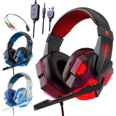 Auriculares Gamer Speed Spider (OS-830MV) con luces led / USB / 3,5mt