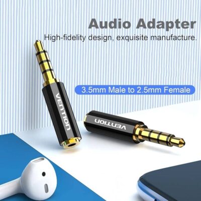 Adaptador de Audio 3.5 mm a 2.5 mm Macho/Hembra /