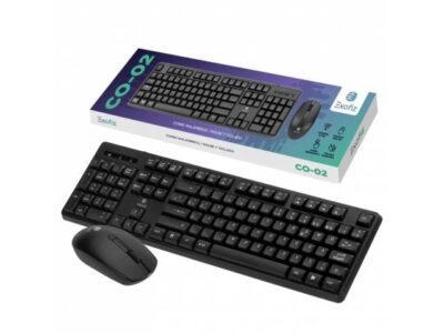 Combo Inalámbrico Teclado y Mouse 2.4GHz CO-02 Negro Exofiz