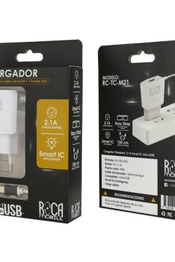 Cargador Micro USB Roca 2.1A/ 1 USB
