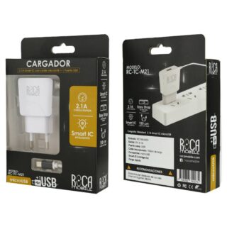 Cargador Micro USB Roca 2.1A/ 1 USB