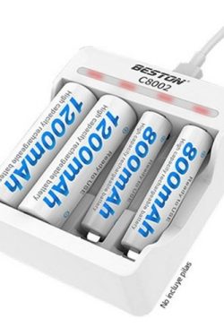 Cargador Beston USB para 4 Pilas
