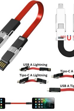 Cable 4 en 1 (USB, TipoC , Lightning)