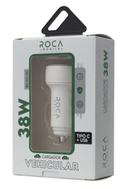 Cargador Auto ROCA 38W USB C/PD