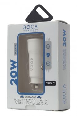 Cargador Auto ROCA 20W USB C/PD