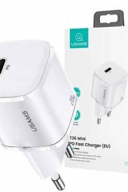 CC124 Cargador Rápido T36 USB C/PD 20W Blanco USAMS