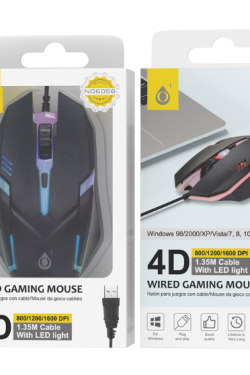 Mouse Optico Gaming NG6058 4D USB 1.35M Negro OnePlus