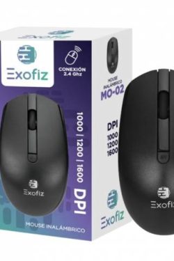 Mouse Inalámbrico MO-02 Negro Exofiz