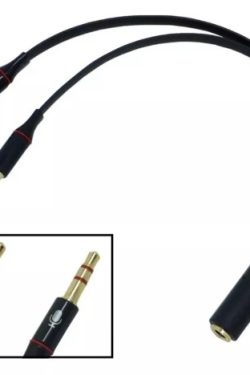 Adaptador Splitter 3.5mm Hembra a(2x3.5Macho) Micrófono y Audio