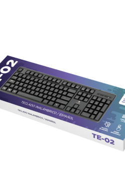 Teclado Inalámbrico TE-02 Negro Exofiz