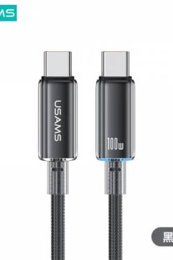 SJ660 Cable de Datos USB C a Tipo C 100W U82 PD 3.1 1.2M Negro USAMS