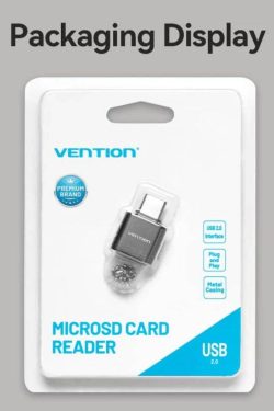 Lector de tarjetas Micro SD USB C 2.0 Gris Vention