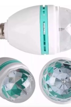 Luz Lampara Led Rgb 360° Colores Bola Giratoria 3w
