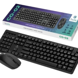 Combo Inalámbrico Teclado Y Mouse 2.4ghz Co-02 Negro Exofiz