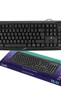 Teclado USB TE-01 Negro Exofiz