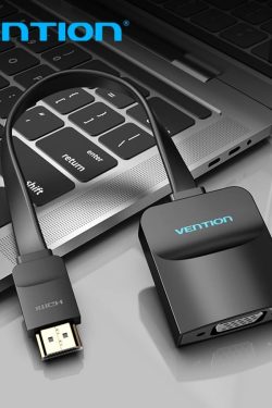 Convertidor HDMI a VGA Flat 0.15M / Negro 74345 Vention