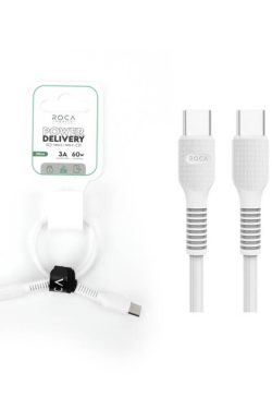 Cable de Datos ROCA VIT USB A a USB C 20cm 2.4A Blanco