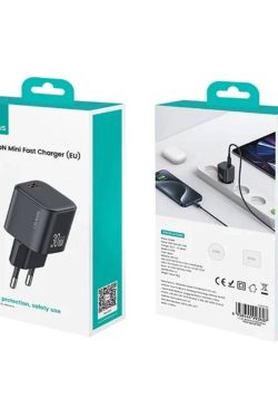 Cargador Pared 30W USB C GaN Carga Rápida Negro CC262 USAMS
