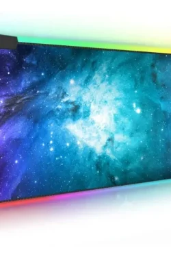 Pad Gamer Alfombra Para Teclado Y Mouse Luz Led RGB 30CM X 80CM